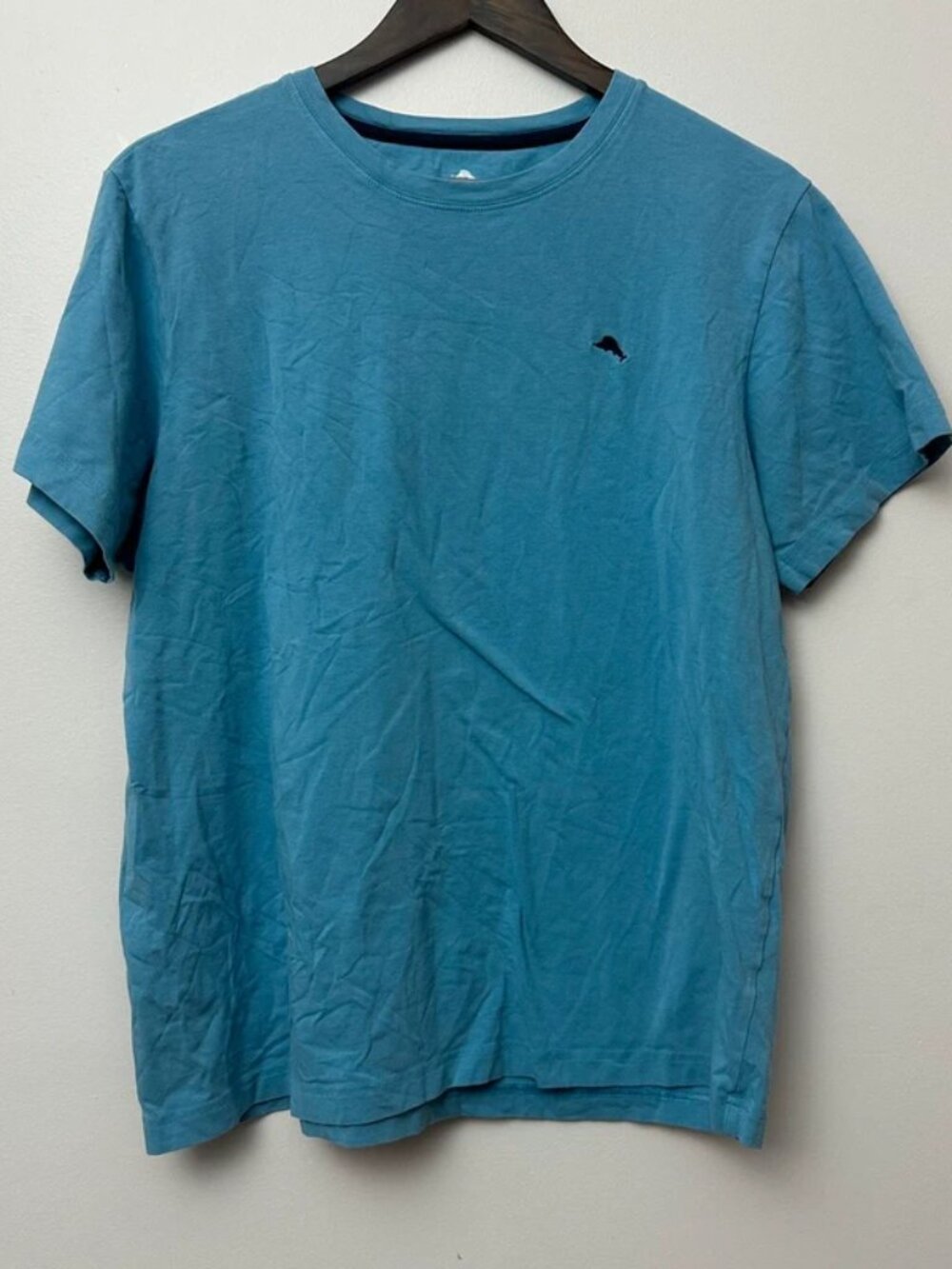 Tommy Bahama Men's Large Blue Short Sleeve Crewneck T-Shirt Embroidered Marlin